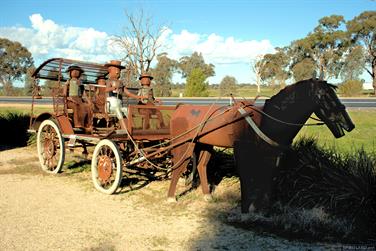 Steel Horse & Cart, Lockhart, New South Wales, Australia