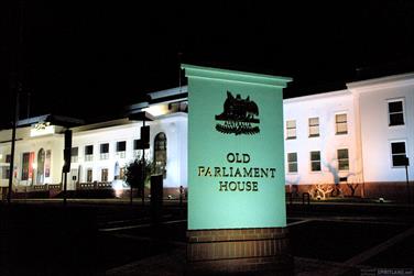 Old Parliament House at night, Canberra, Australian Capital Territory
