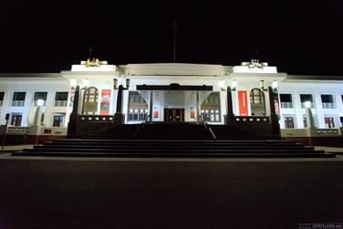 Old Parliament House at night, Canberra, Australian Capital Territory