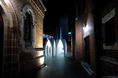 St. Georges Anglican Cathedrel Arches at night, Perth, Western Australia
