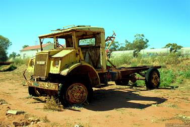 Rusty MAN 4x4 truck with Ford engine, Mullewa, Western Australia