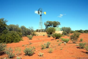 Windmill on the Paynes Find-Sandstone Road, Western Australia